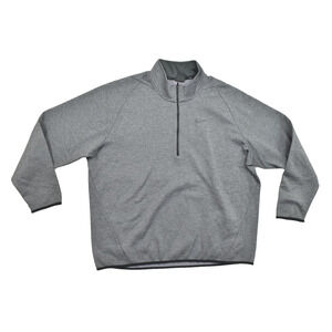 Nike Dri Fit Men's 1/4 Zip Pullover Sweatshirt Gray Size 2XL Polyester